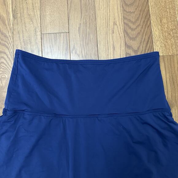Women’s Lands' End Navy Blue Swim Skirt High Waist Plus Size 18 Spandex Nylon - Picture 2 of 5